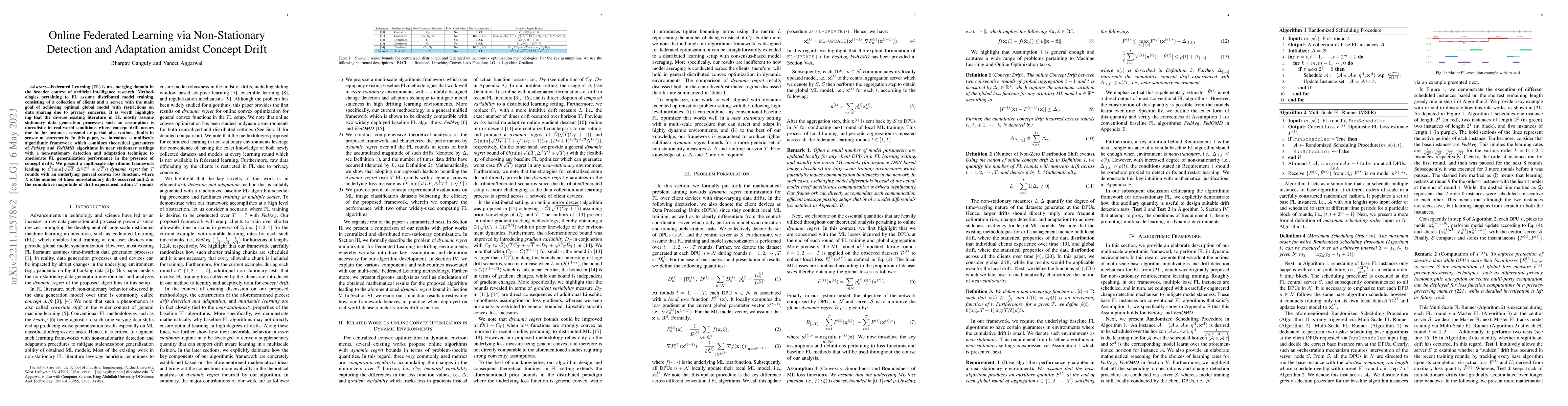 Thumbnail for Online Federated Learning via Non-Stationary Detection and Adaptation
  amidst Concept Drift