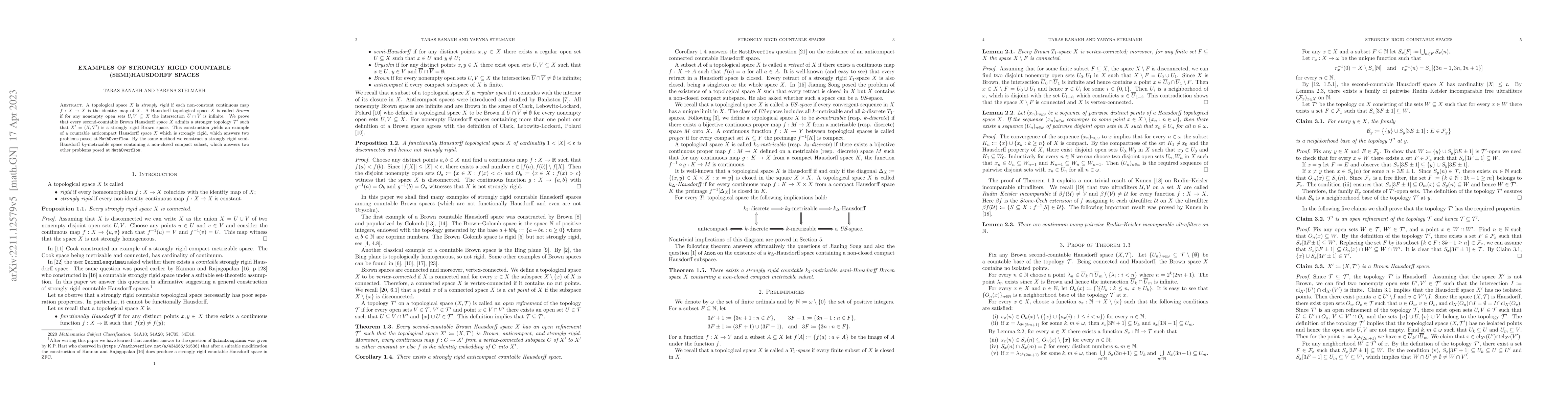 Thumbnail for Examples of strongly rigid countable (semi)Hausdorff spaces