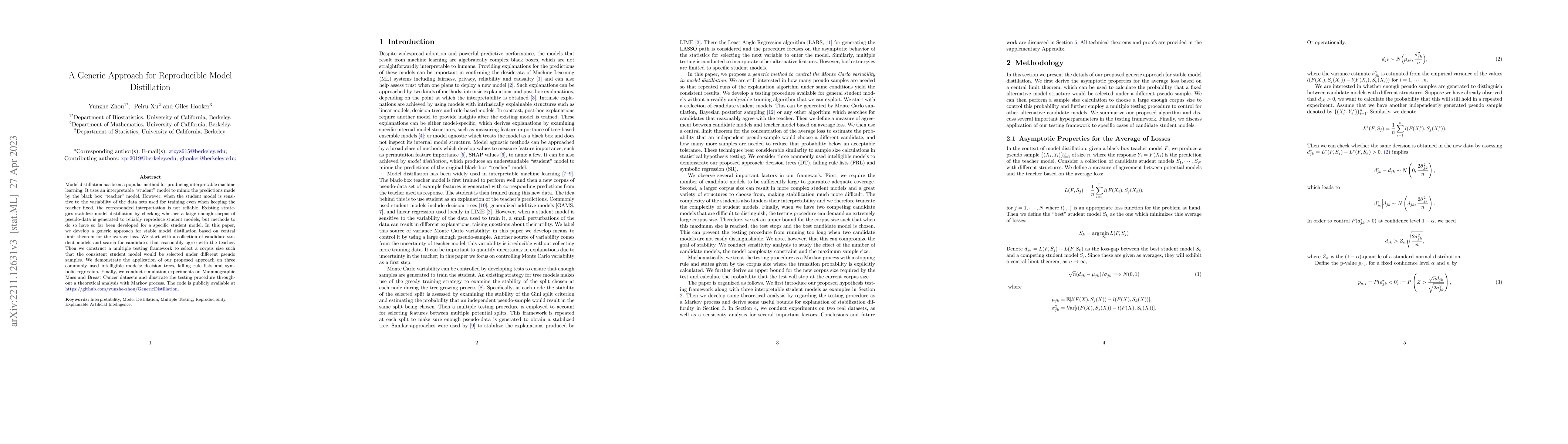 Thumbnail for A Generic Approach for Reproducible Model Distillation