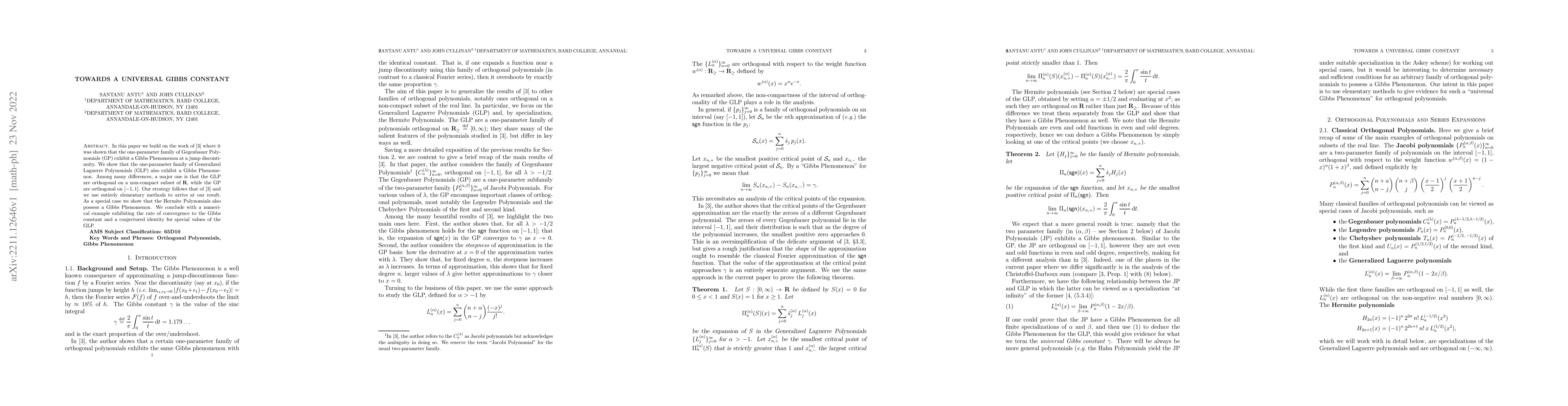 Thumbnail for Towards a Universal Gibbs Constant
