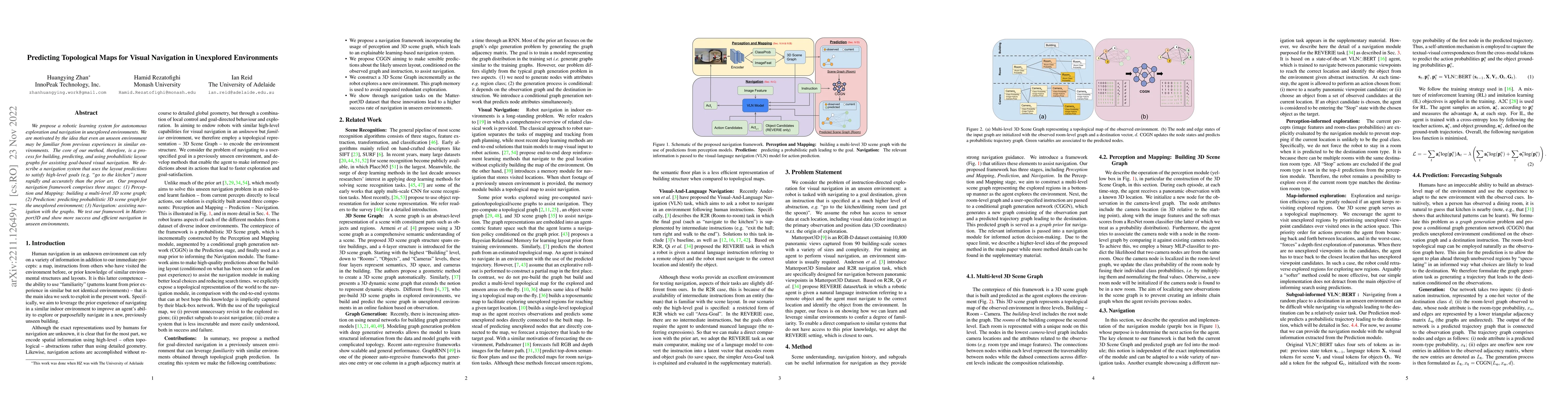 Thumbnail for Predicting Topological Maps for Visual Navigation in Unexplored
  Environments