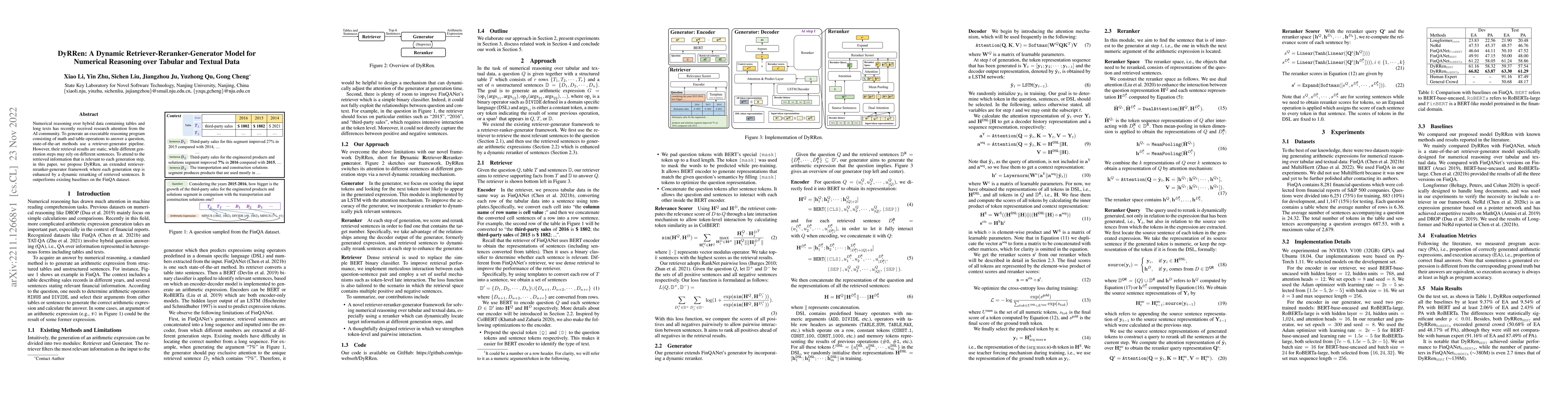 Thumbnail for DyRRen: A Dynamic Retriever-Reranker-Generator Model for Numerical
  Reasoning over Tabular and Textual Data