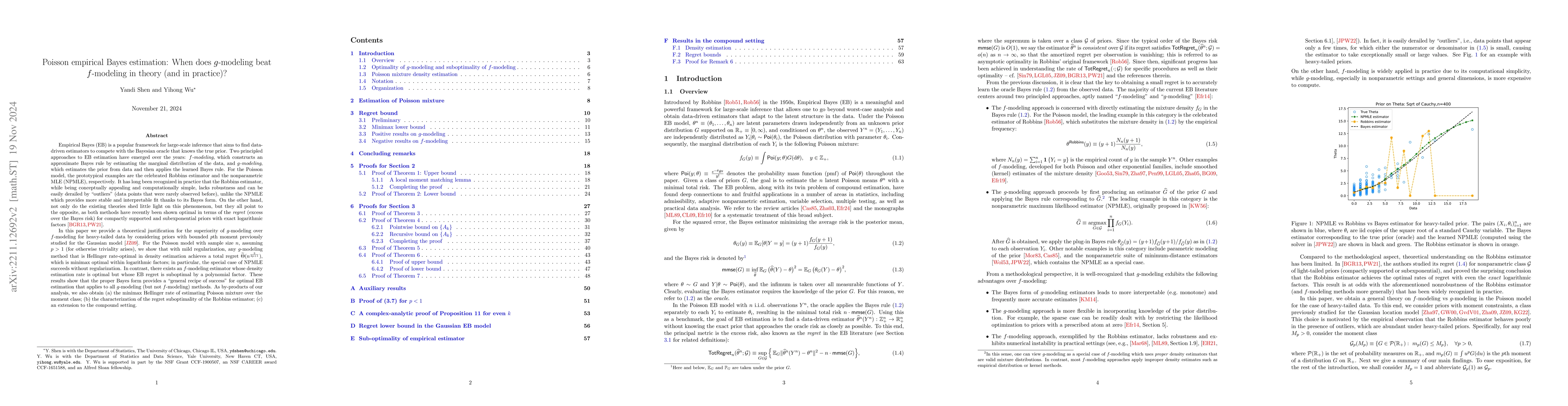 Thumbnail for Empirical Bayes estimation: When does $g$-modeling beat $f$-modeling in
  theory (and in practice)?