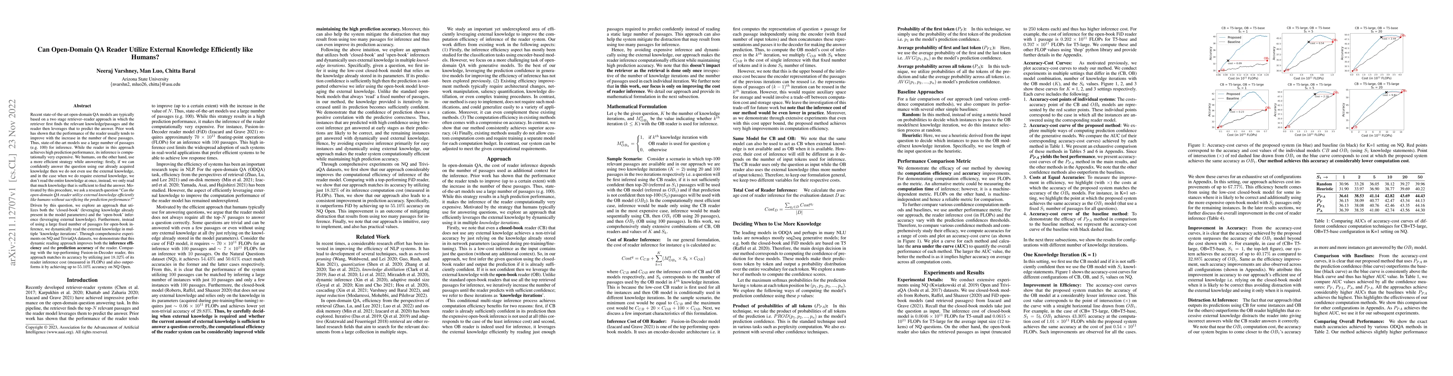 Thumbnail for Can Open-Domain QA Reader Utilize External Knowledge Efficiently like
  Humans?