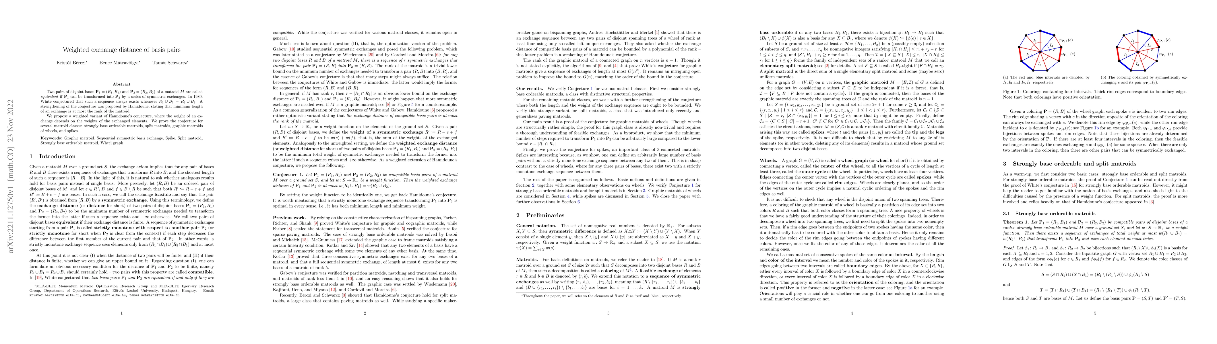 Thumbnail for Weighted exchange distance of basis pairs