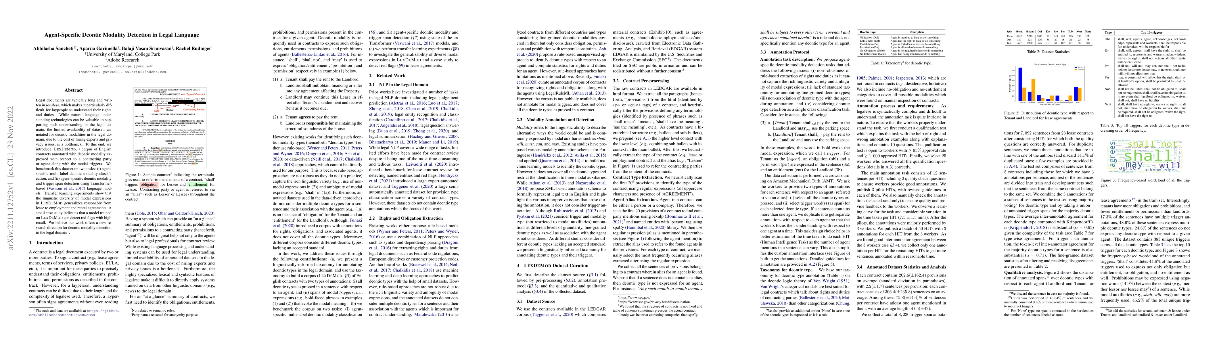 Thumbnail for Agent-Specific Deontic Modality Detection in Legal Language