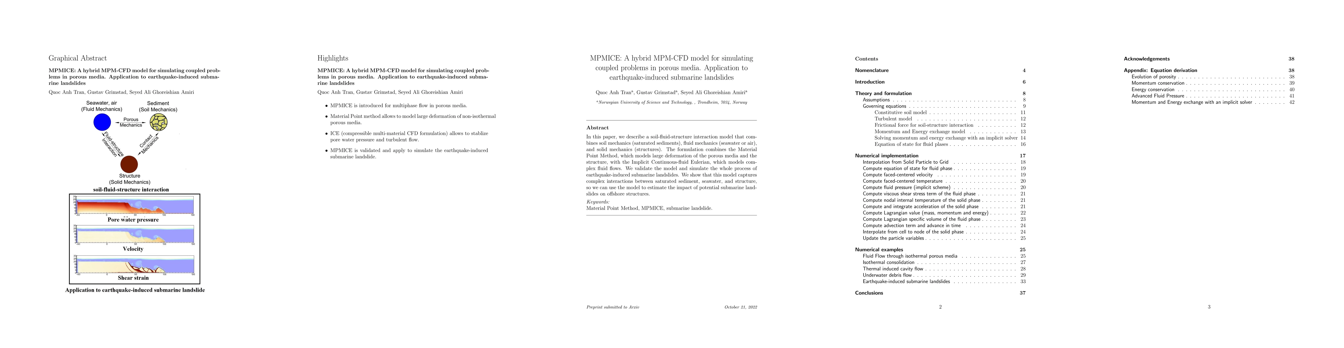 Thumbnail for MPMICE: A hybrid MPM-CFD model for simulating coupled problems in porous
  media. Application to earthquake-induced submarine landslides