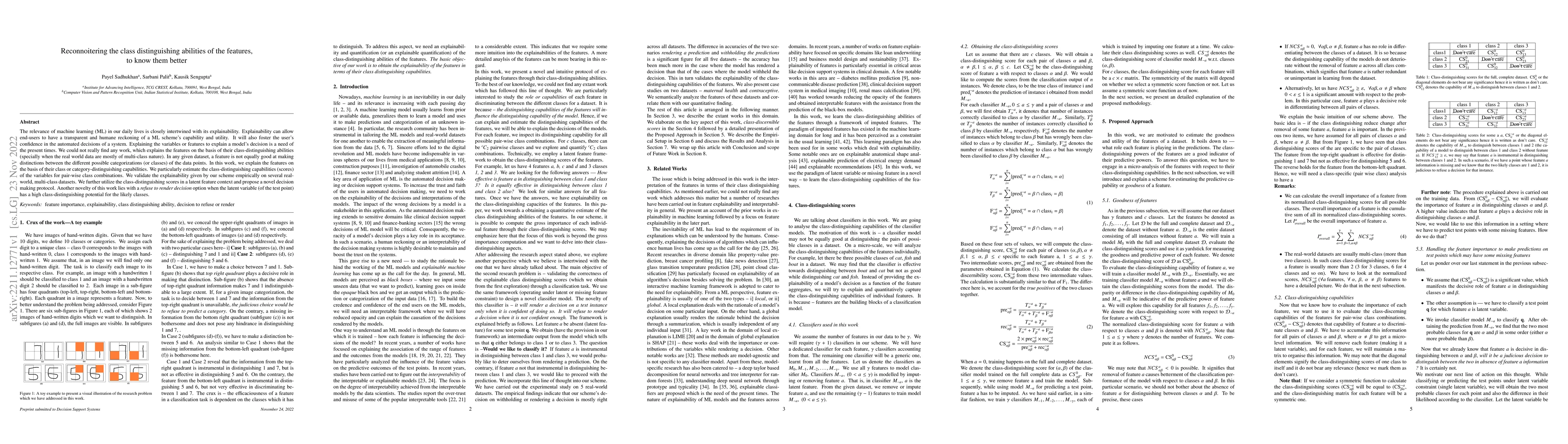 Thumbnail for Reconnoitering the class distinguishing abilities of the features, to
  know them better