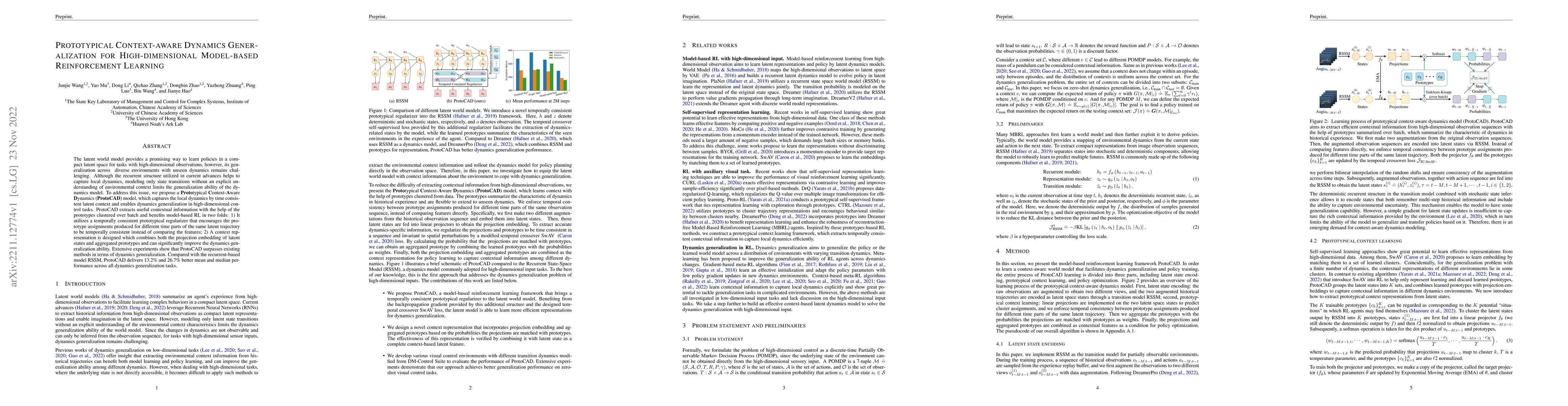 Thumbnail for Prototypical context-aware dynamics generalization for high-dimensional
  model-based reinforcement learning