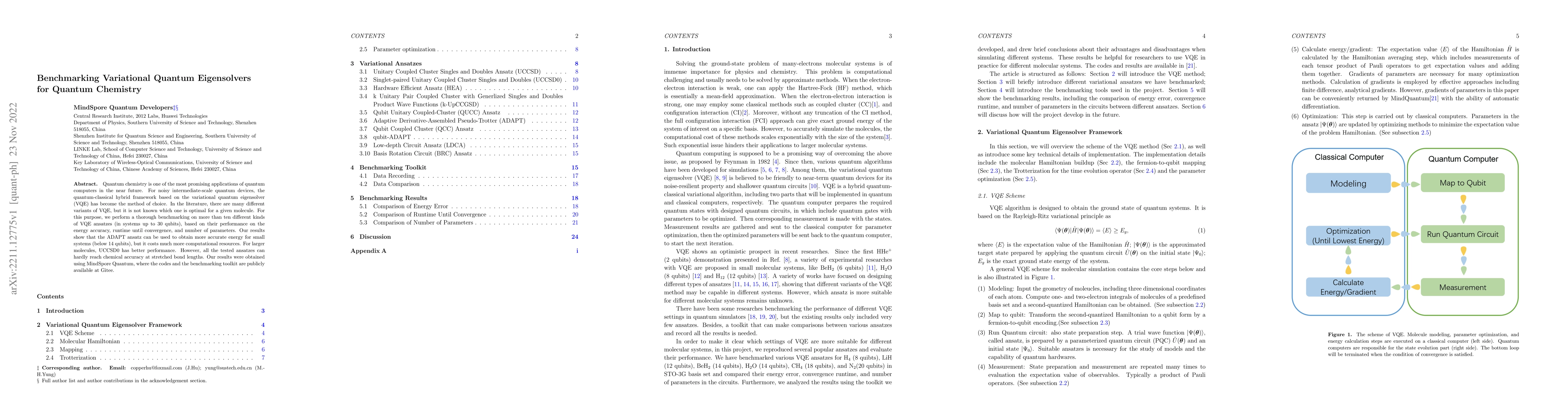 Thumbnail for Benchmarking Variational Quantum Eigensolvers for Quantum Chemistry