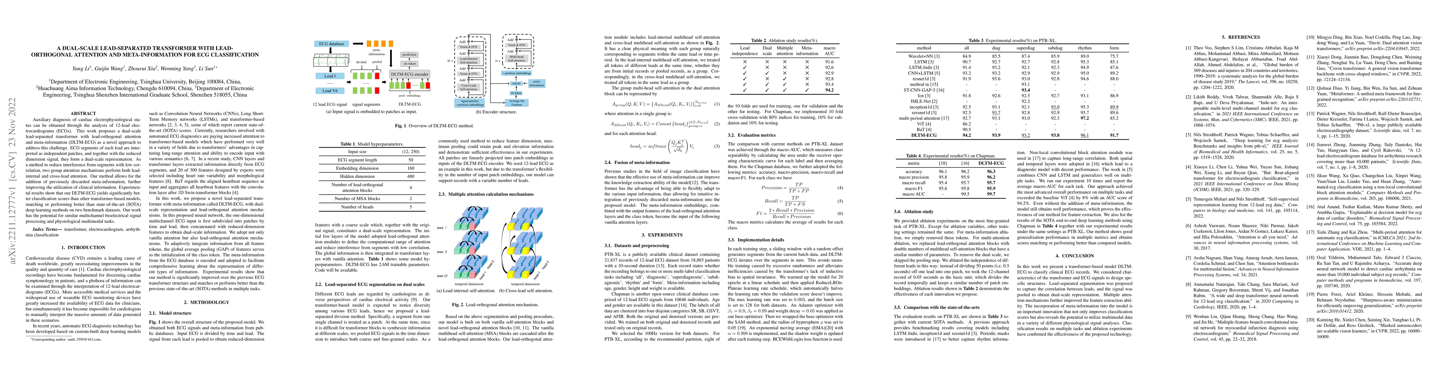 Thumbnail for A Dual-scale Lead-seperated Transformer With Lead-orthogonal Attention
  And Meta-information For Ecg Classification