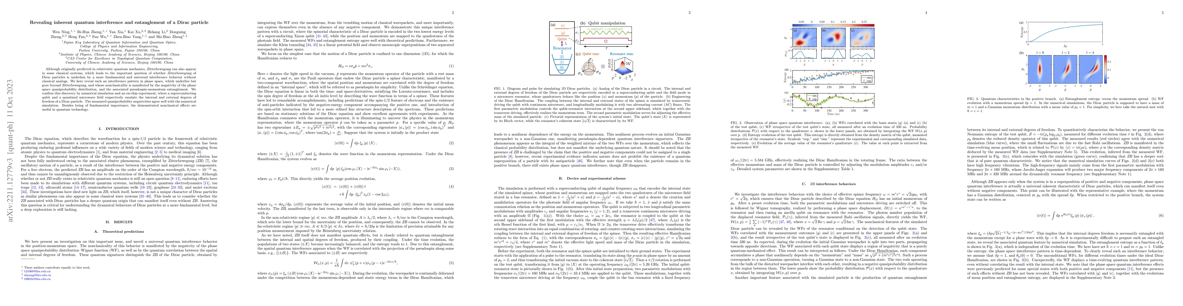 Thumbnail for Revealing inherent quantum interference and entanglement of a Dirac
  particle