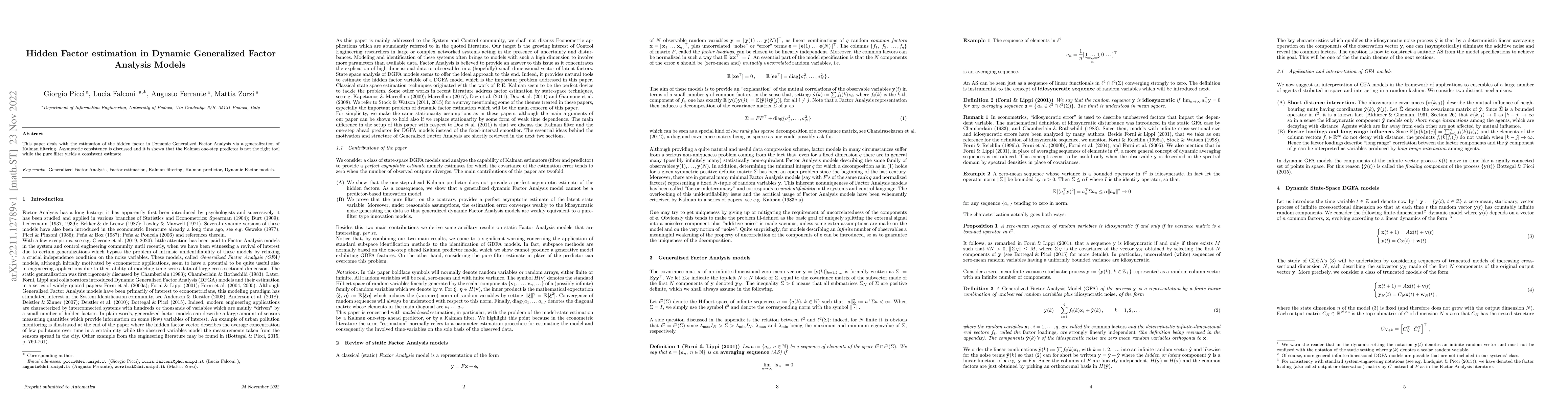 Thumbnail for Hidden Factor estimation in Dynamic Generalized Factor Analysis Models