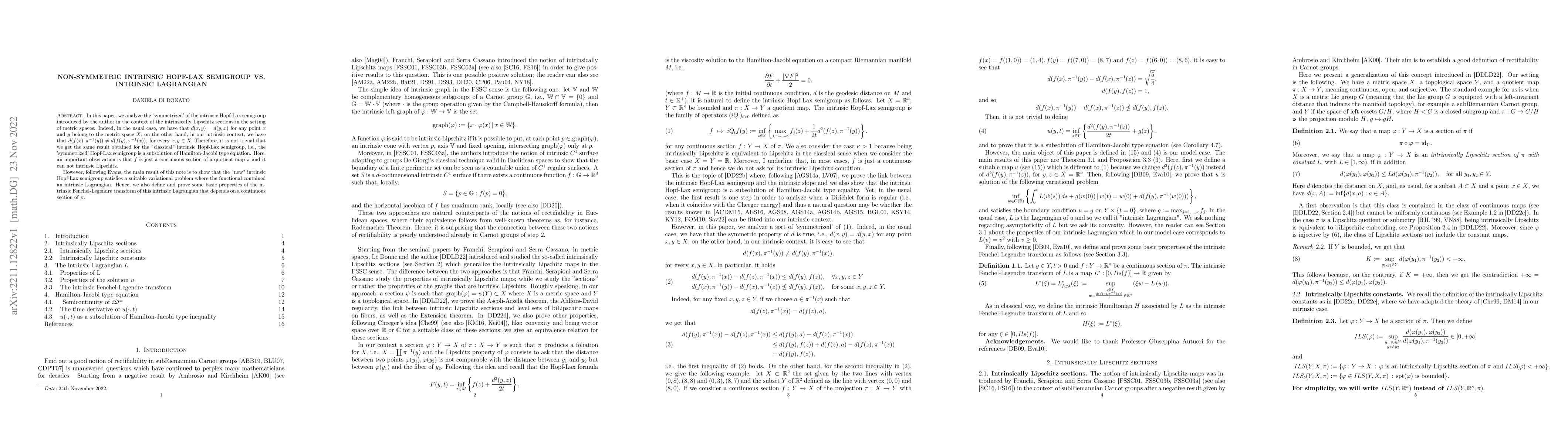 Thumbnail for Non-symmetric intrinsic Hopf-Lax semigroup vs. intrinsic Lagrangian