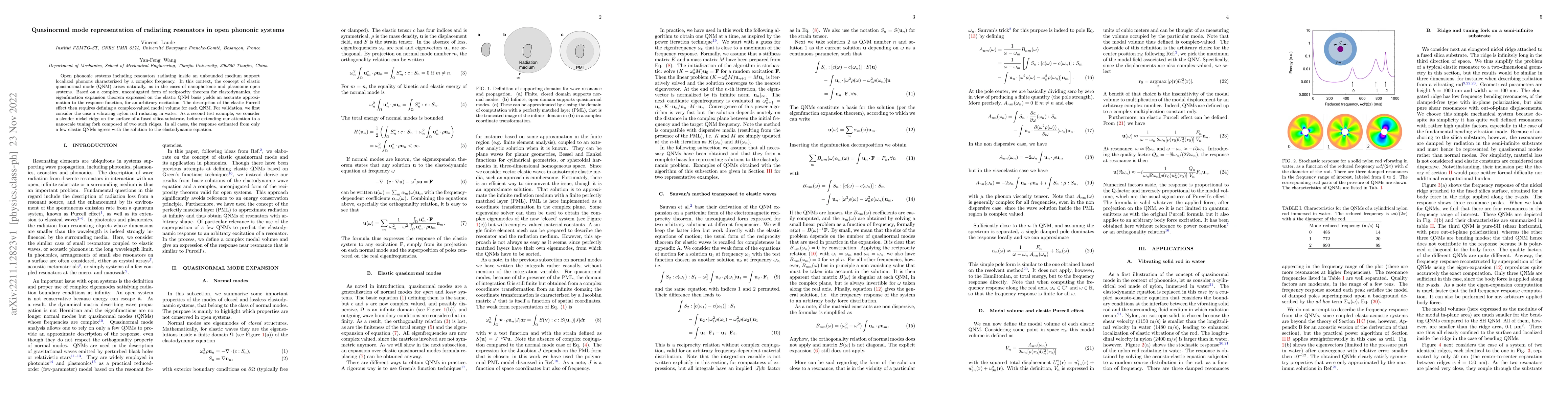 Thumbnail for Quasinormal mode representation of radiating resonators in open phononic
  systems