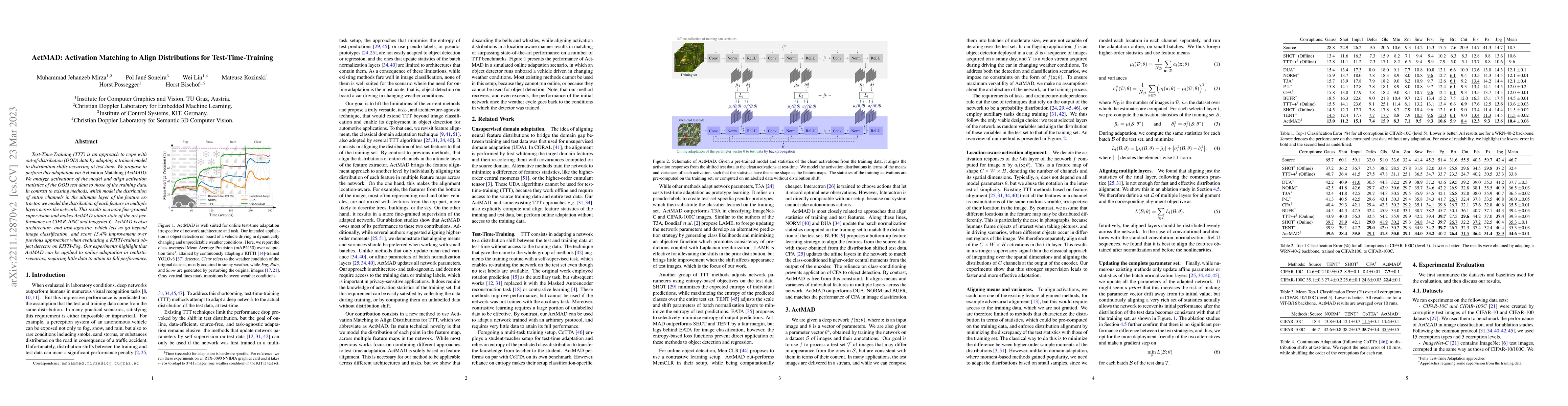 Thumbnail for ActMAD: Activation Matching to Align Distributions for
  Test-Time-Training