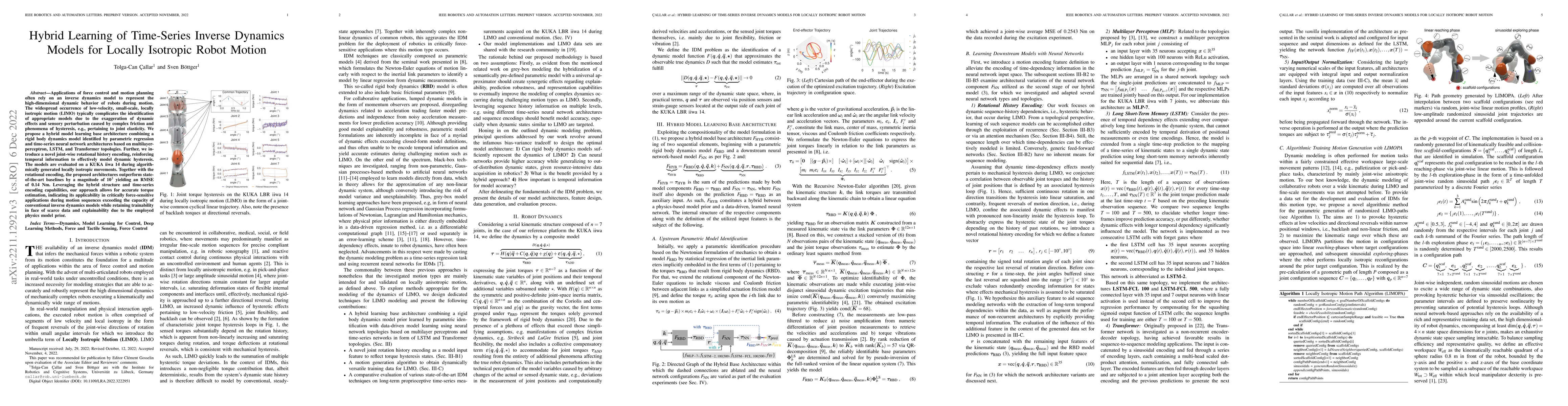 Thumbnail for Hybrid Learning of Time-Series Inverse Dynamics Models for Locally
  Isotropic Robot Motion