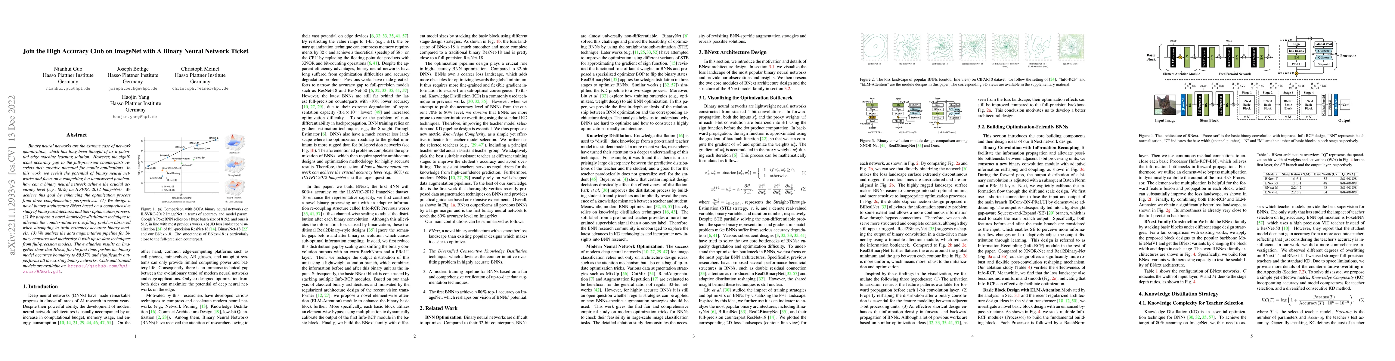 Thumbnail for Join the High Accuracy Club on ImageNet with A Binary Neural Network
  Ticket