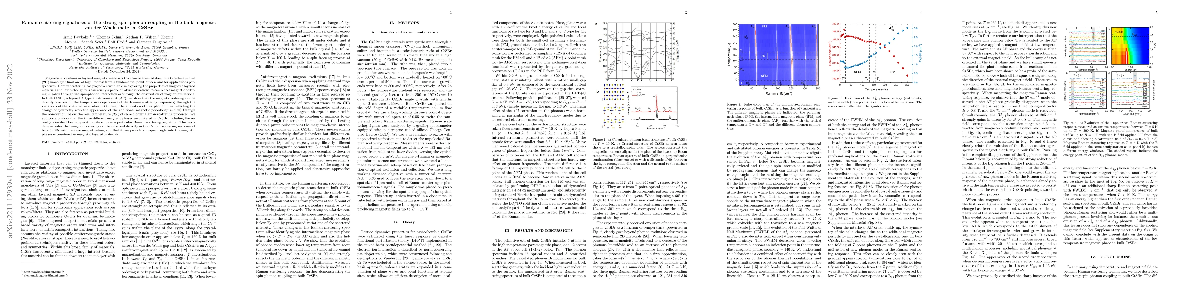 Thumbnail for Raman scattering signatures of the strong spin-phonon coupling in the
  bulk magnetic van der Waals material CrSBr