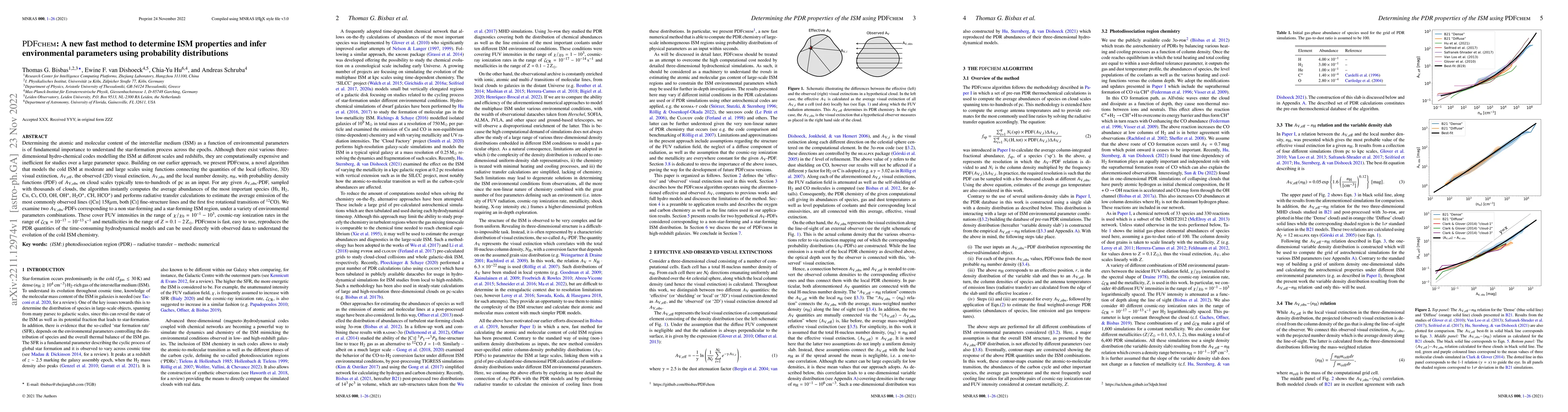 Thumbnail for PDFchem: A new fast method to determine ISM properties and infer
  environmental parameters using probability distributions