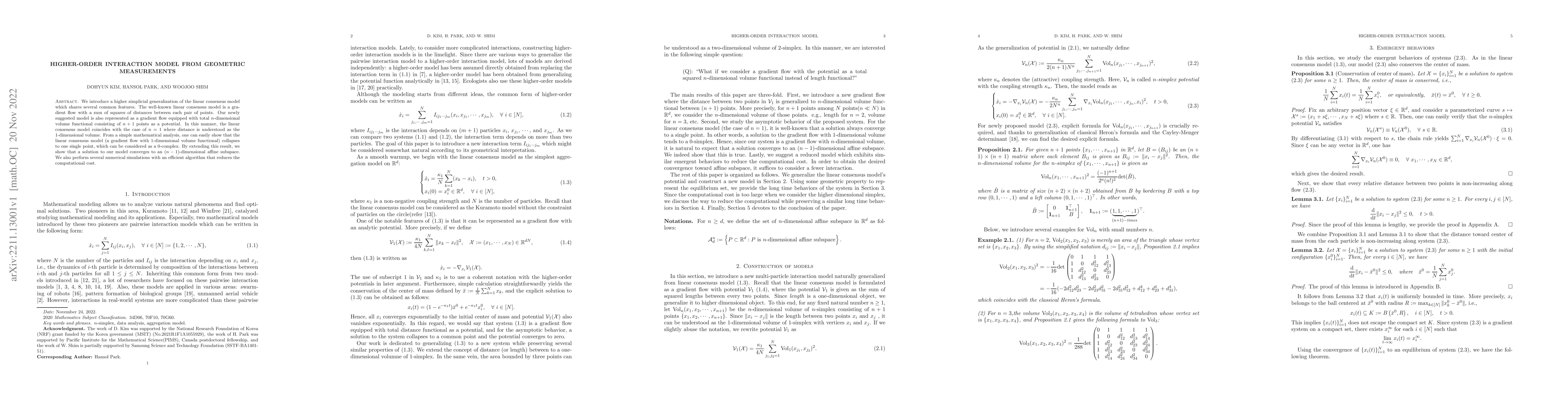 Thumbnail for Higher-order interaction model from geometric measurements