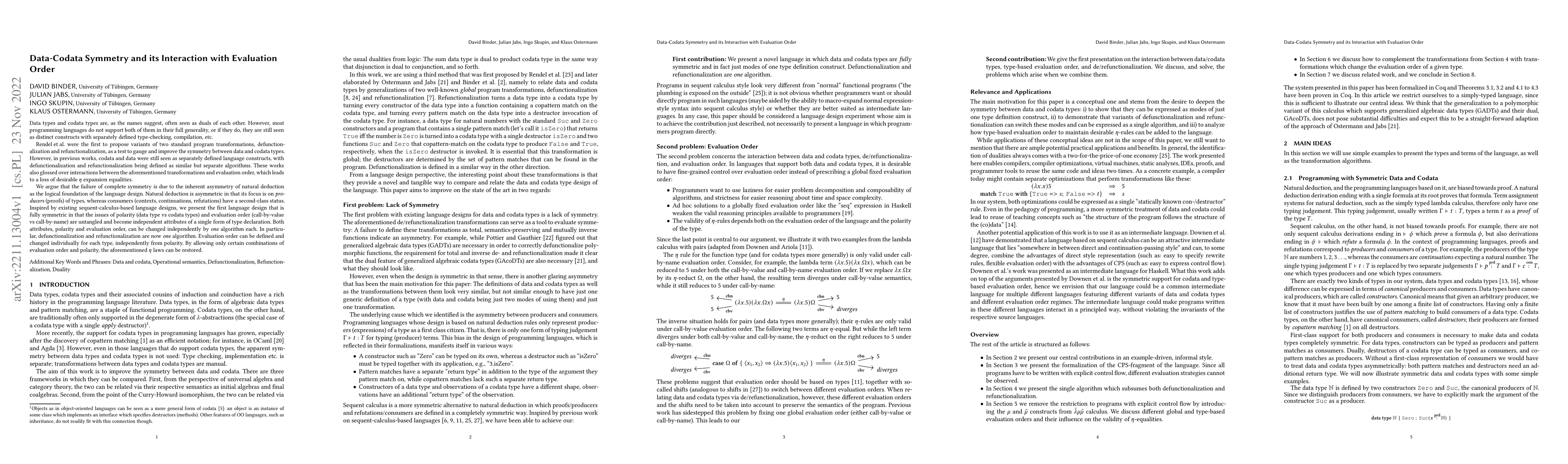 Thumbnail for Data-Codata Symmetry and its Interaction with Evaluation Order