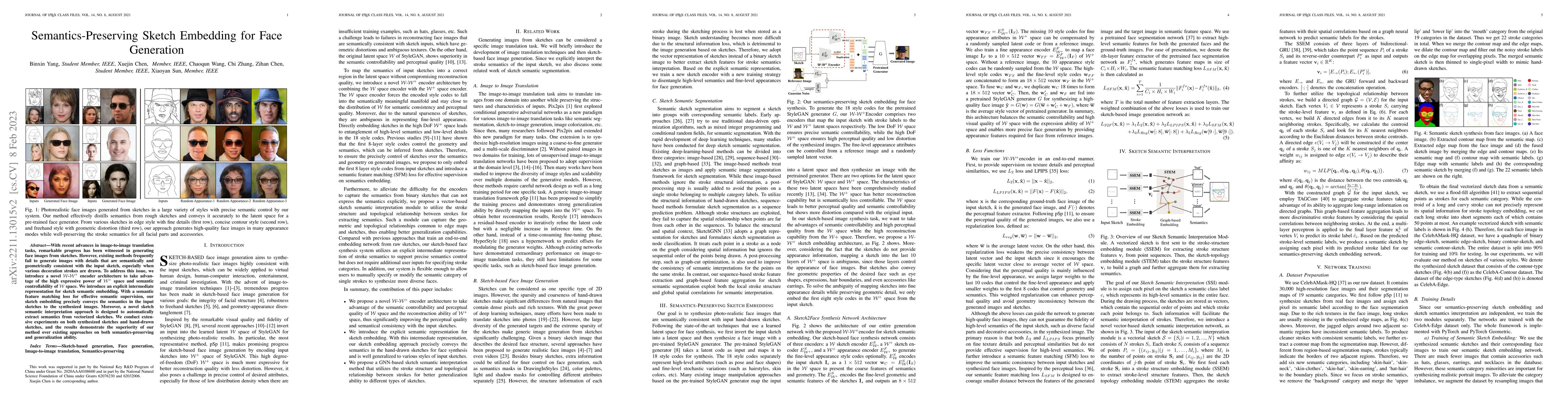 Thumbnail for Semantics-Preserving Sketch Embedding for Face Generation