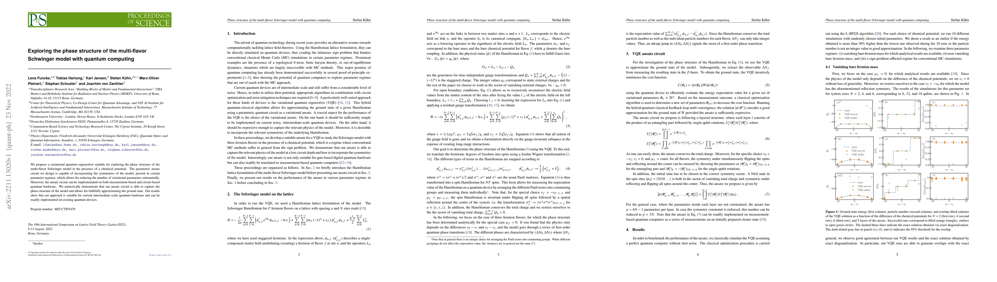 Thumbnail for Exploring the phase structure of the multi-flavor Schwinger model with
  quantum computing