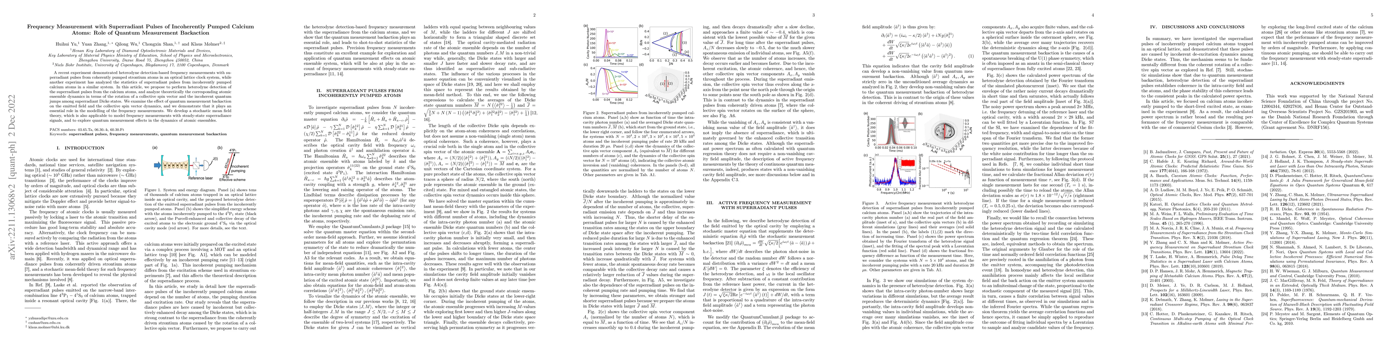 Thumbnail for Frequency Measurement with Superradiant Pulses of Incoherently Pumped
  Calcium Atoms: Role of Quantum Measurement Backaction