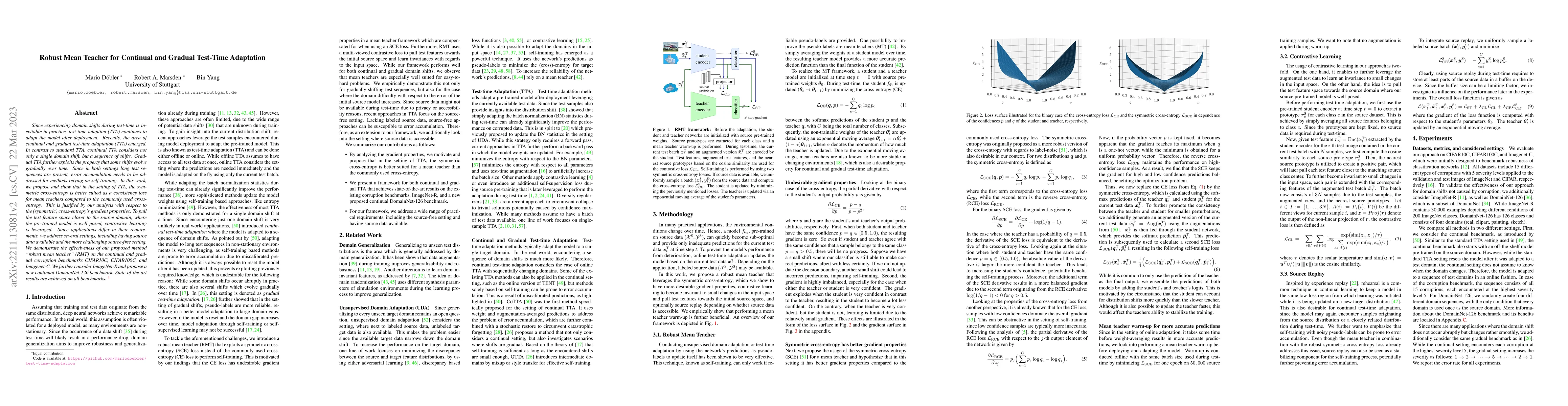 Thumbnail for Robust Mean Teacher for Continual and Gradual Test-Time Adaptation