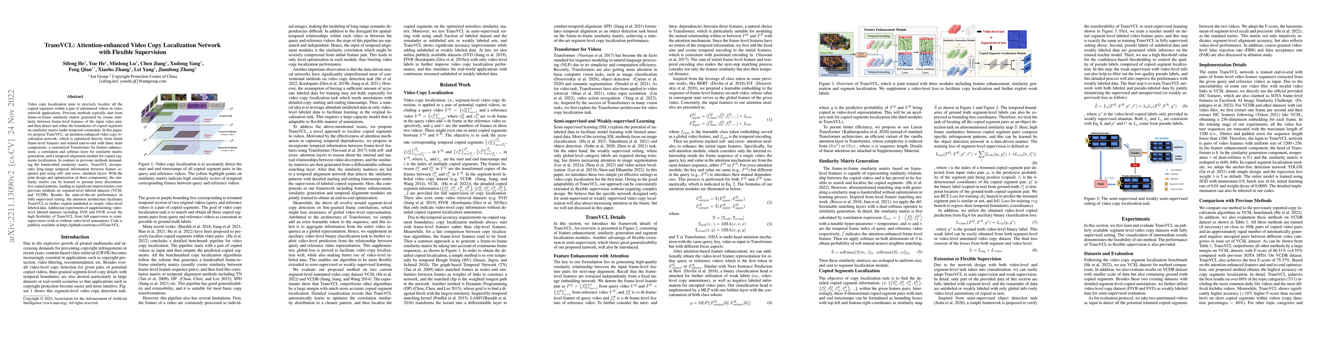 Thumbnail for TransVCL: Attention-enhanced Video Copy Localization Network with
  Flexible Supervision