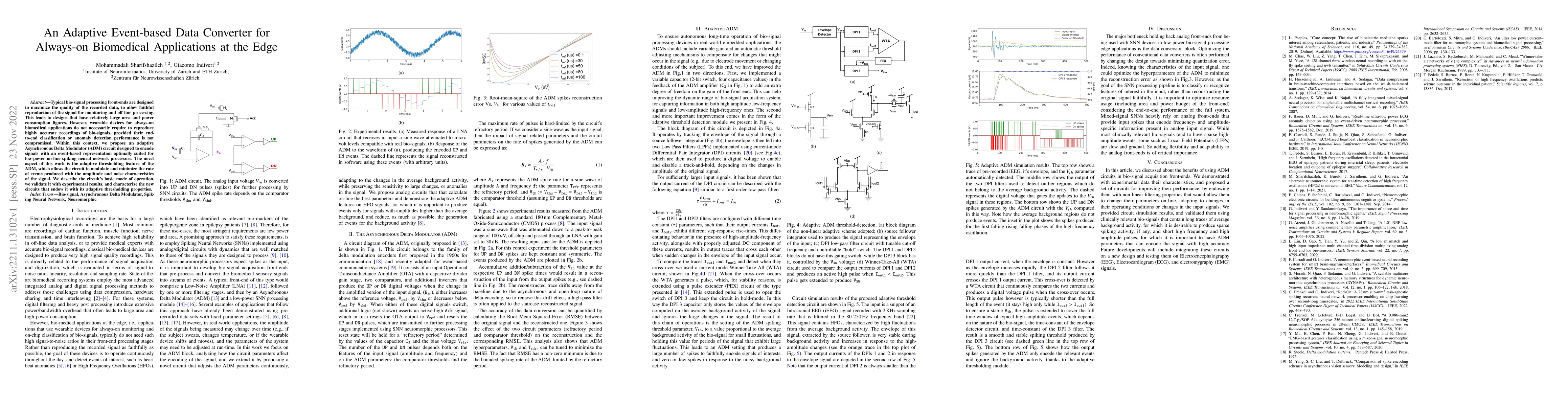 Thumbnail for An Adaptive Event-based Data Converter for Always-on Biomedical
  Applications at the Edge