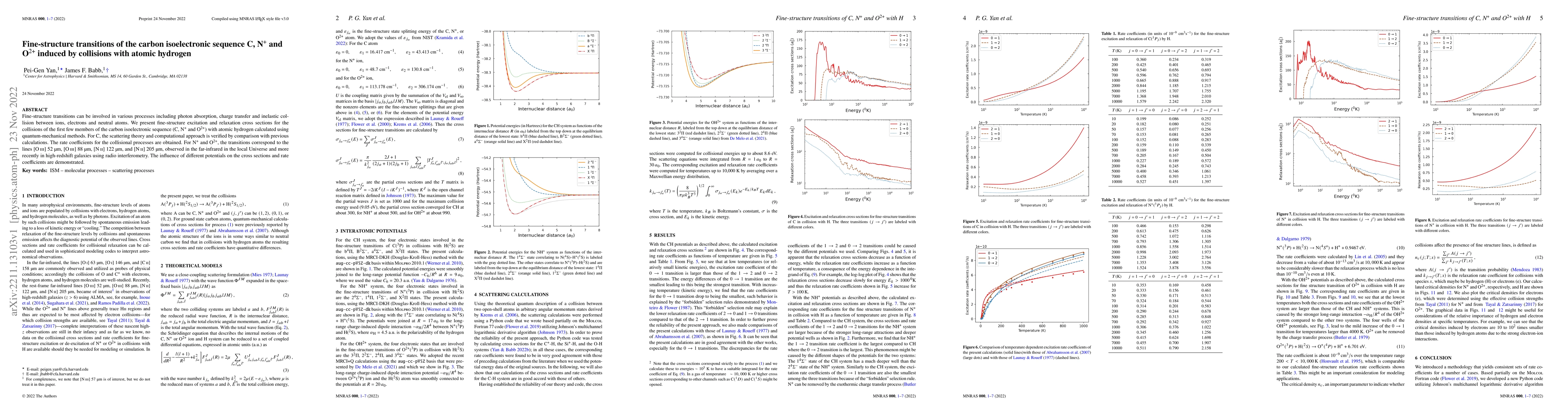 Thumbnail for Fine-structure transitions of the carbon isoelectronic sequence C, N$^+$
  and O$^{2+}$ induced by collisions with atomic hydrogen