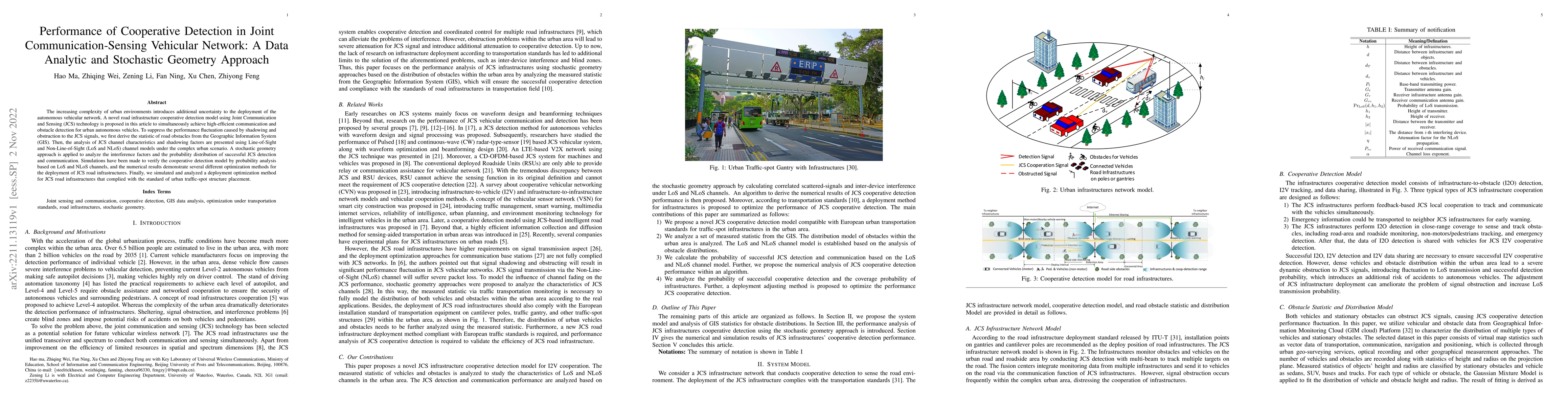 Thumbnail for Performance of Cooperative Detection in Joint Communication-Sensing
  Vehicular Network: A Data Analytic and Stochastic Geometry Approach