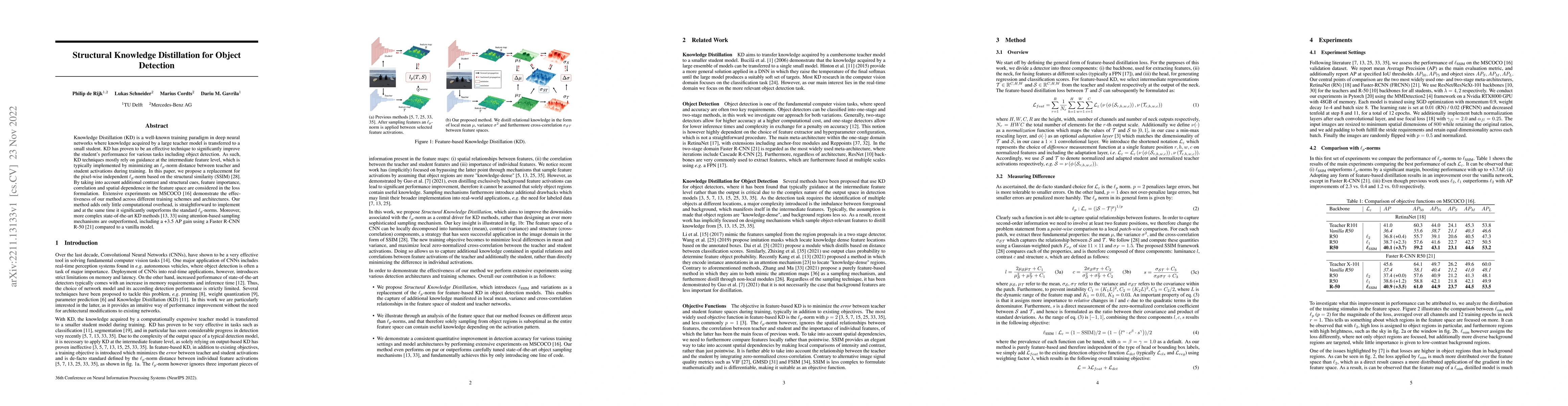 Thumbnail for Structural Knowledge Distillation for Object Detection