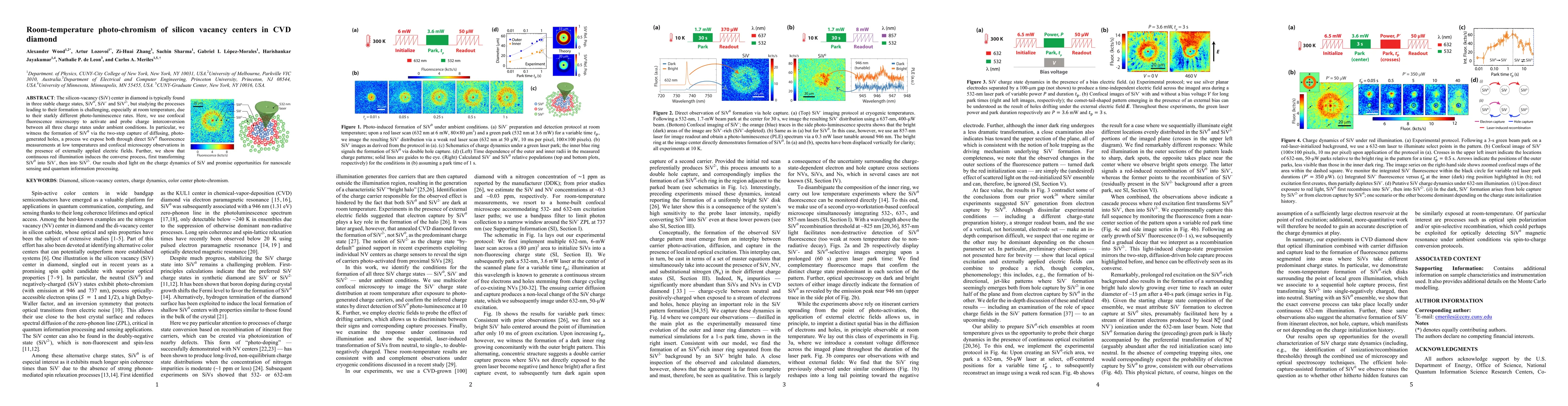 Thumbnail for Room-temperature photo-chromism of silicon vacancy centers in CVD
  diamond