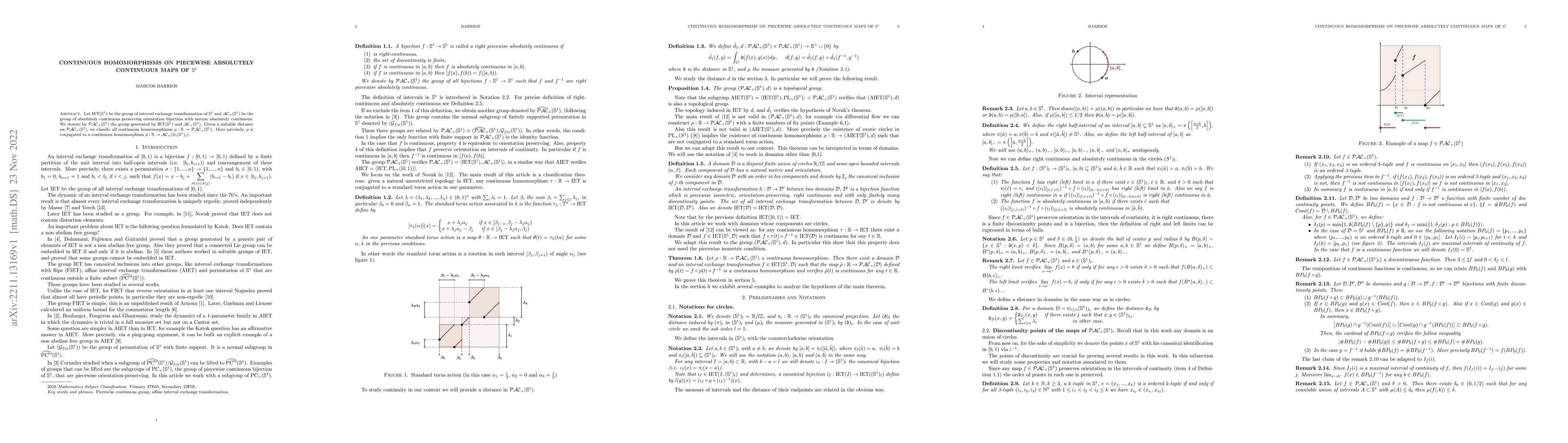 Thumbnail for Continuous homomorphisms on piecewise absolutely continuous maps of
  $\mathbb{S}^{1}$
