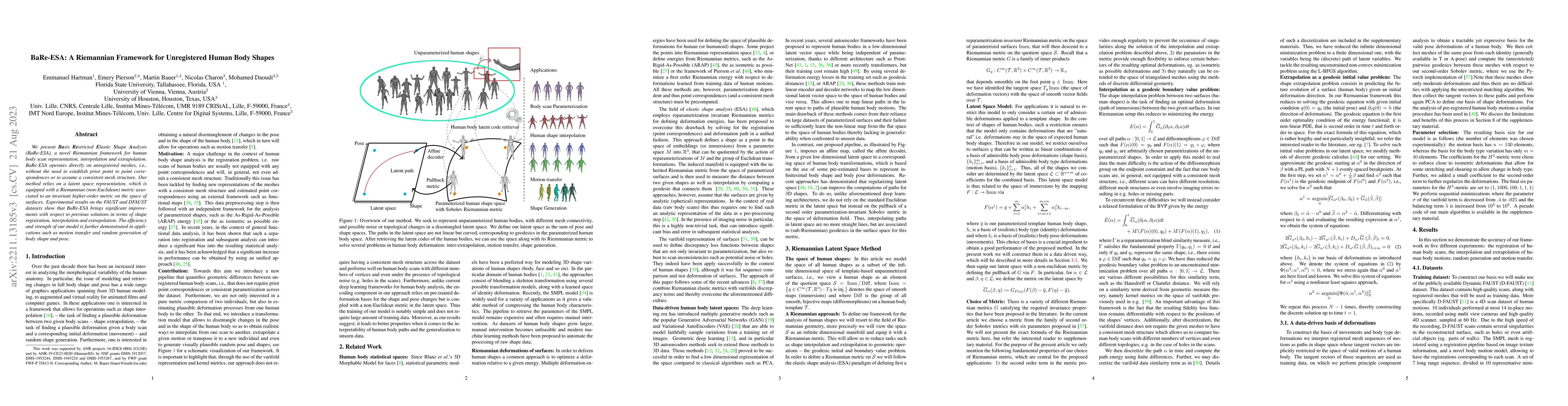 Thumbnail for BaRe-ESA: A Riemannian Framework for Unregistered Human Body Shapes