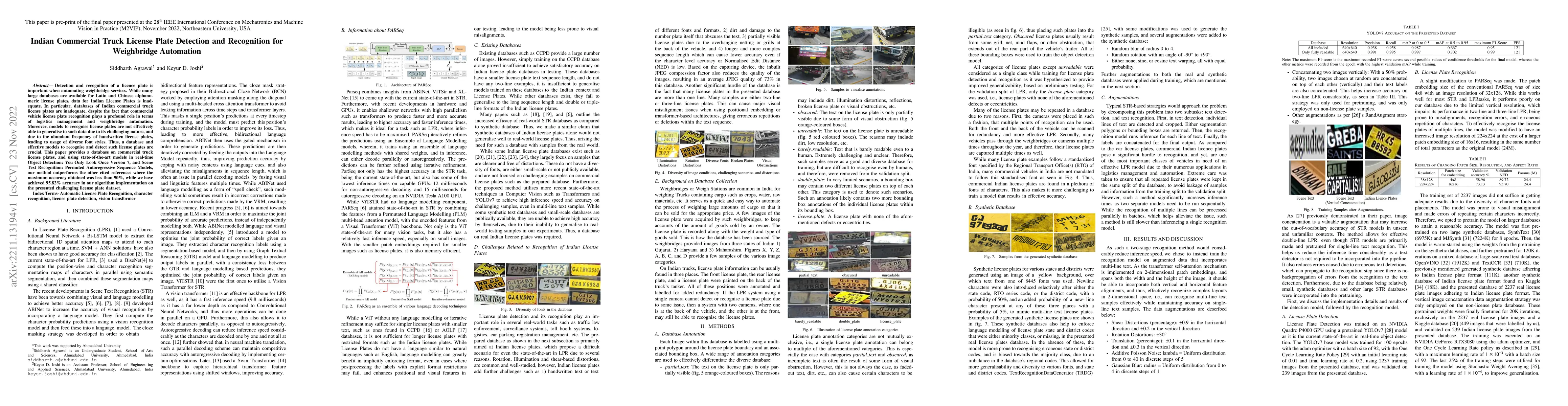 Thumbnail for Indian Commercial Truck License Plate Detection and Recognition for
  Weighbridge Automation