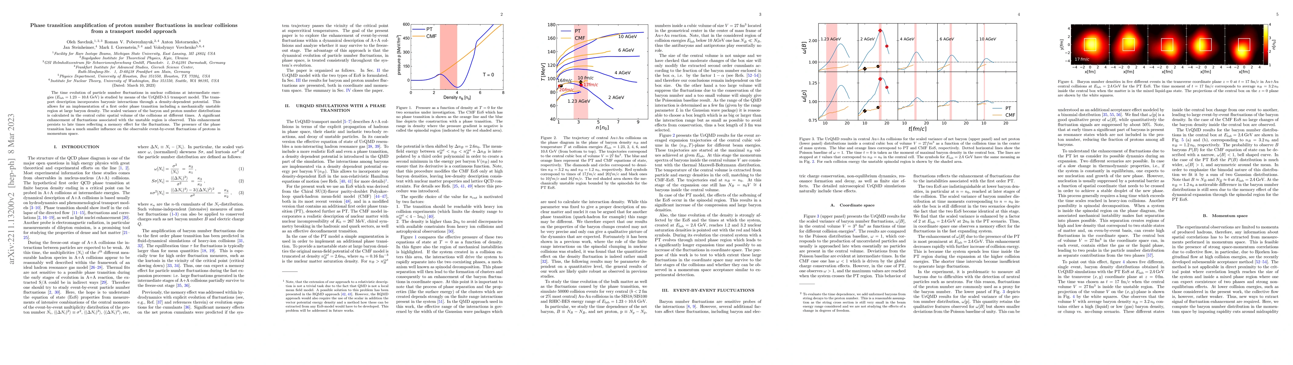 Thumbnail for Phase transition amplification of proton number fluctuations in nuclear
  collisions from a transport model approach