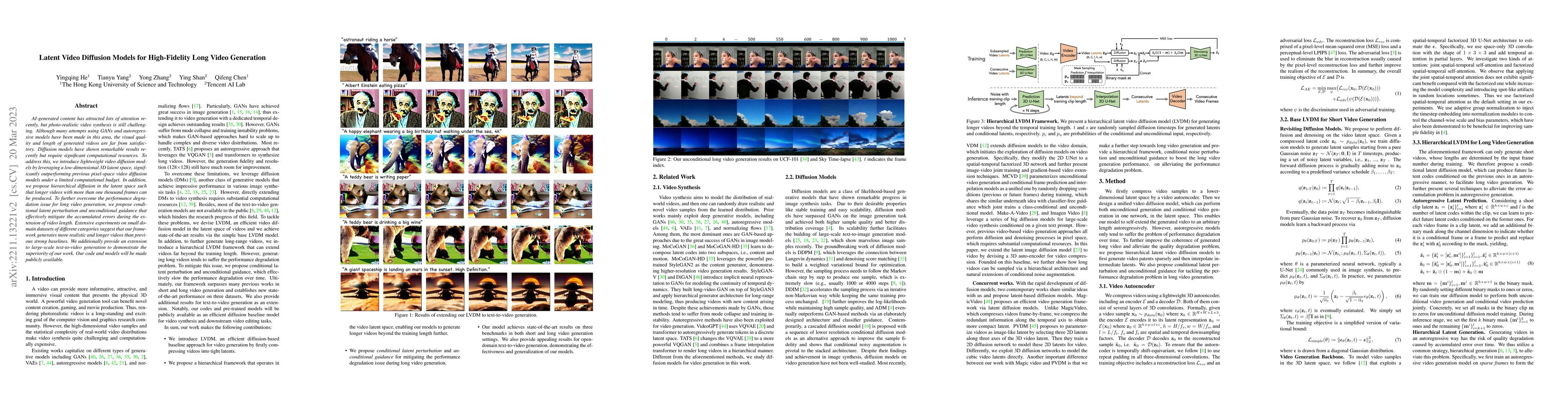 Thumbnail for Latent Video Diffusion Models for High-Fidelity Long Video Generation