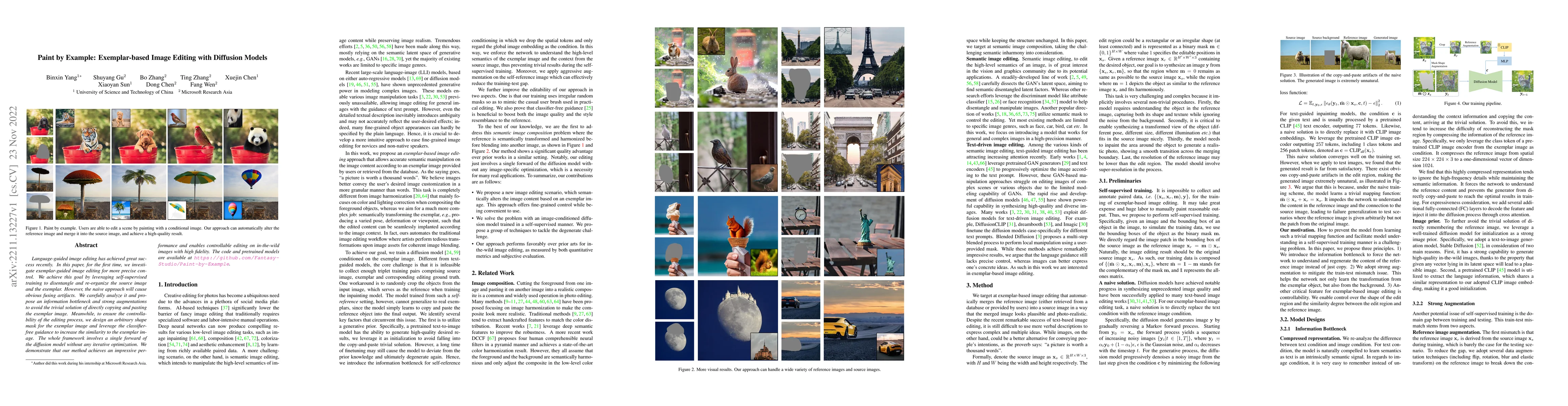 Thumbnail for Paint by Example: Exemplar-based Image Editing with Diffusion Models