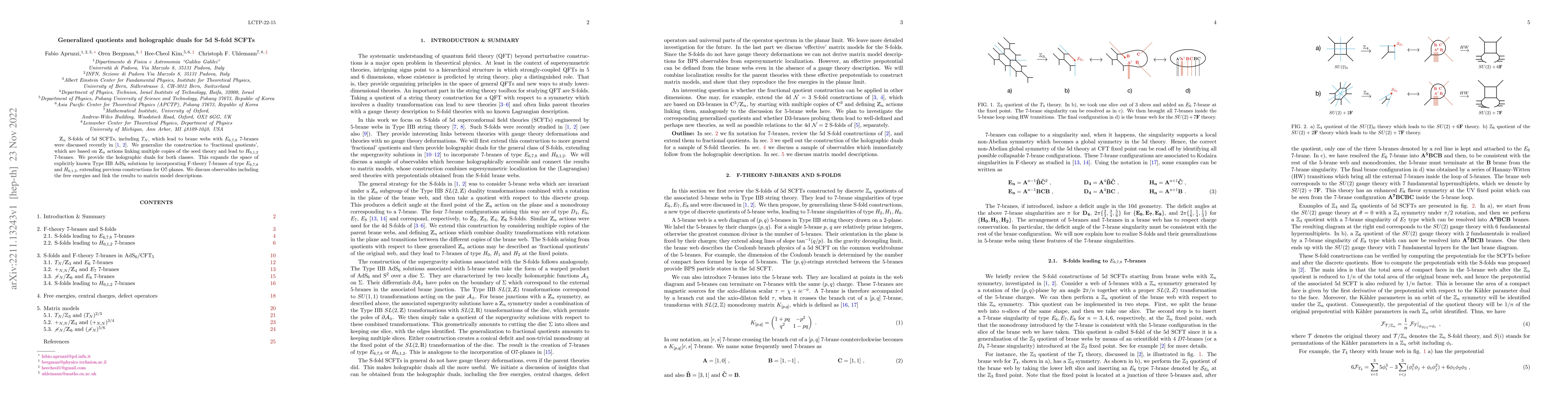 Thumbnail for Generalized quotients and holographic duals for 5d S-fold SCFTs