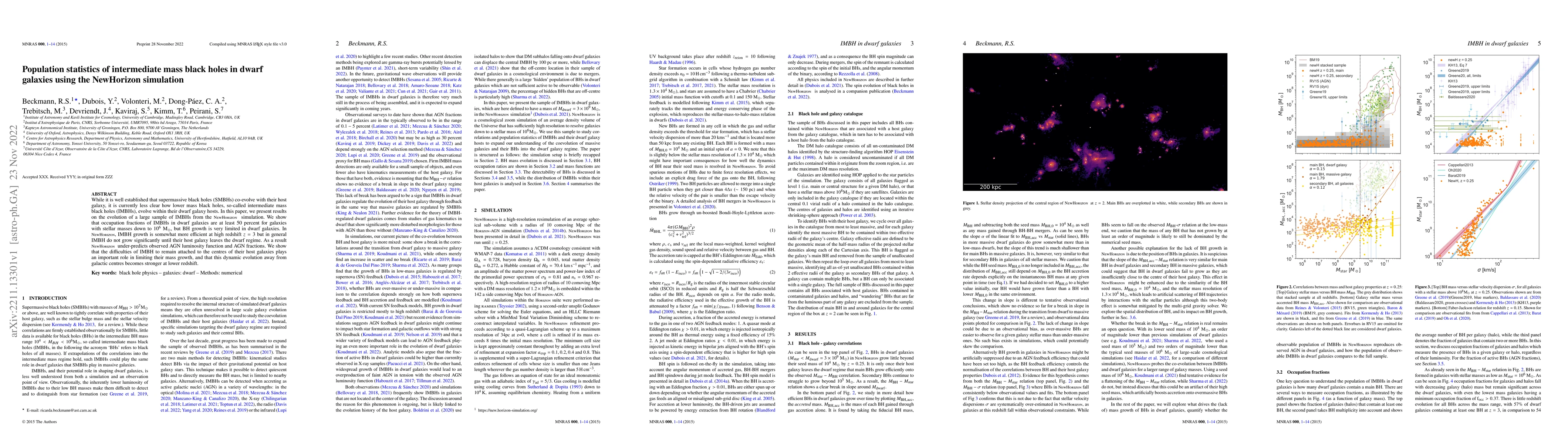 Thumbnail for Population statistics of intermediate mass black holes in dwarf galaxies
  using the NewHorizon simulation