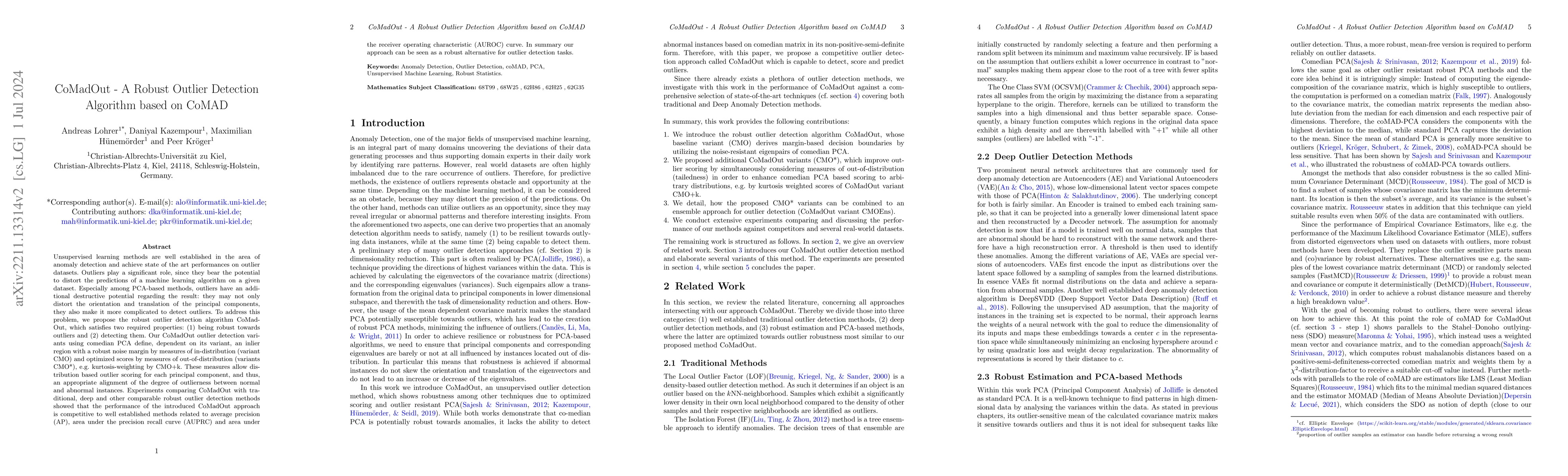 Thumbnail for CoMadOut -- A Robust Outlier Detection Algorithm based on CoMAD
