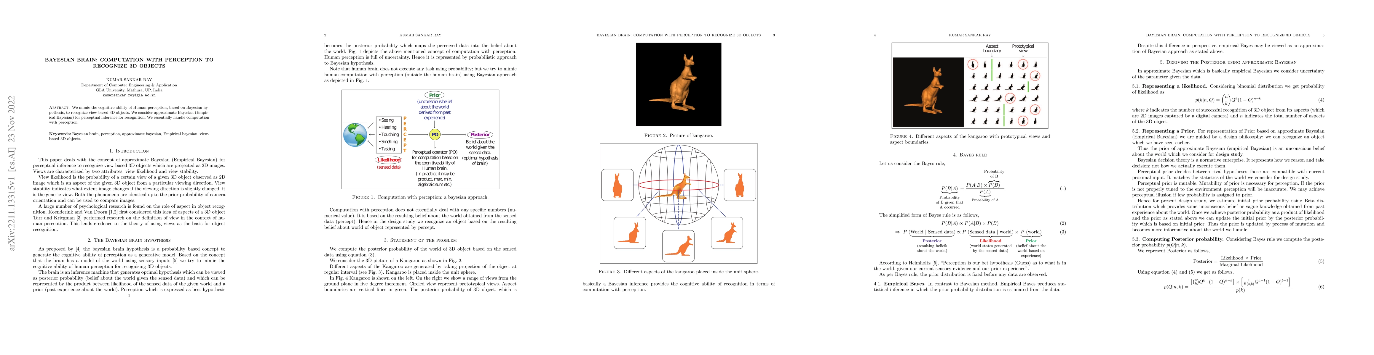 Thumbnail for Bayesian Brain: Computation with Perception to Recognize 3D Objects
