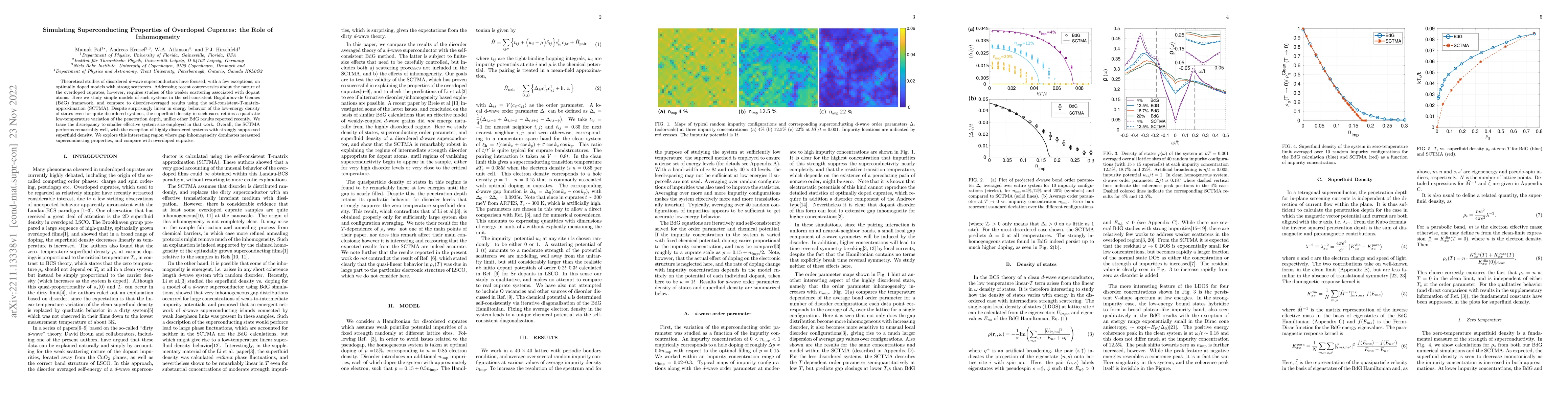 Thumbnail for Simulating Superconducting Properties of Overdoped Cuprates: the Role of
  Inhomogeneity