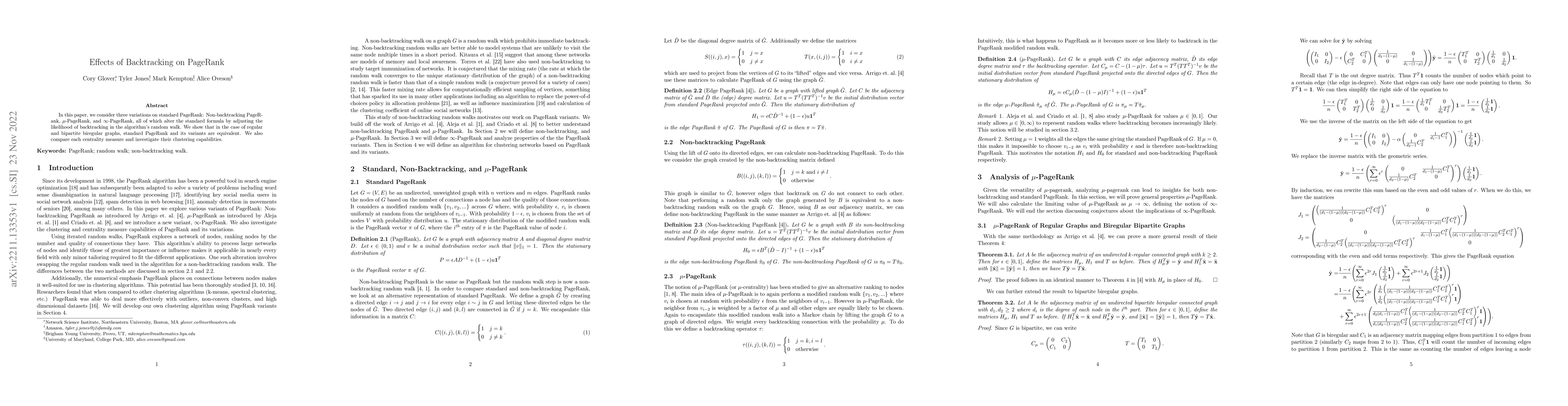 Thumbnail for Effects of Backtracking on PageRank