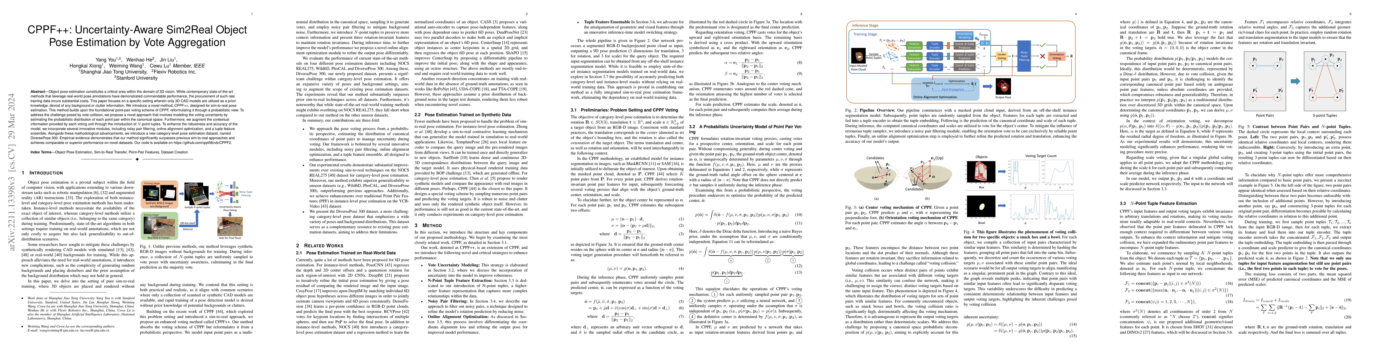 Thumbnail for CPPF++: Uncertainty-Aware Sim2Real Object Pose Estimation by Vote
  Aggregation