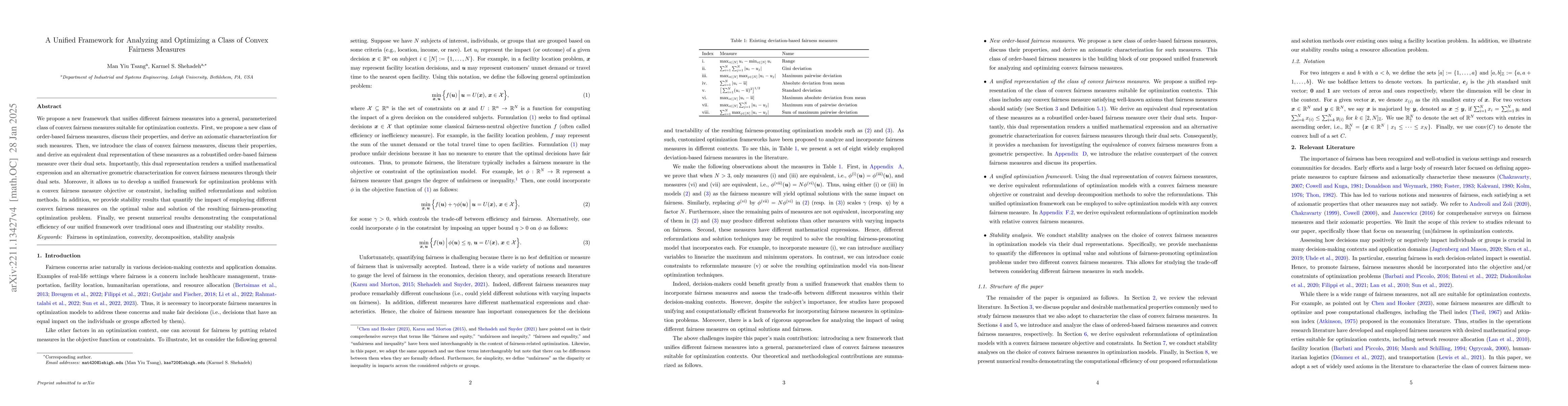 Thumbnail for A Unified Framework for Analyzing and Optimizing a Class of Convex
  Fairness Measures
